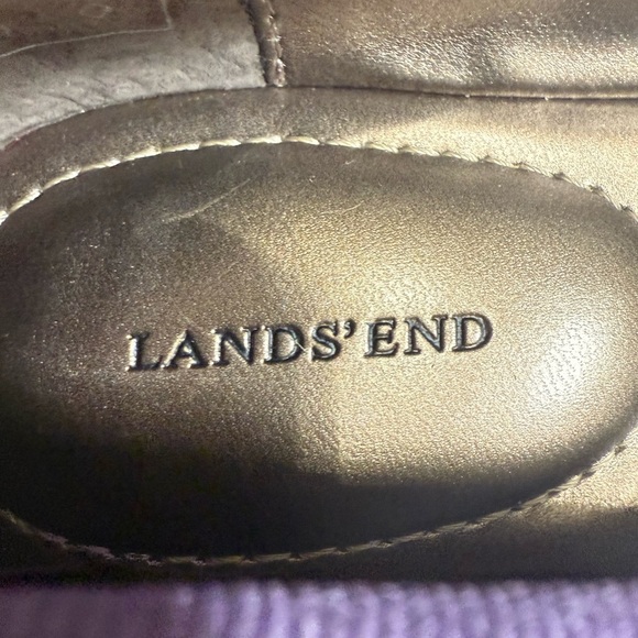 Lands End Shoes Women 8B Purple Suede Ballet Flats NEW Coquette Quiet Luxury - Picture 2 of 8